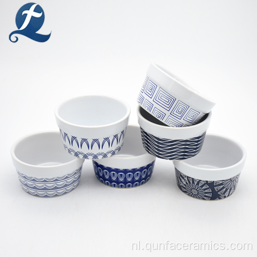 Wit geglazuurde keramische groothandel Ramekin